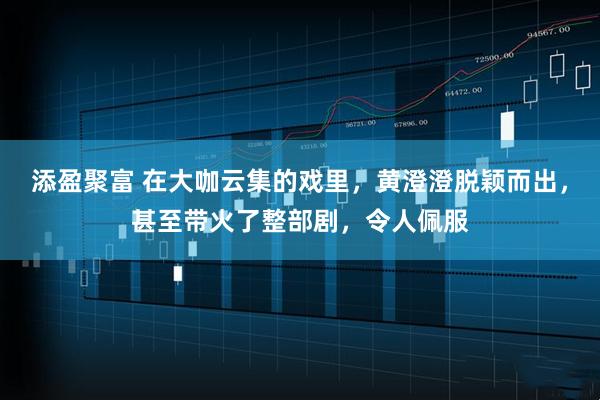 添盈聚富 在大咖云集的戏里，黄澄澄脱颖而出，甚至带火了整部剧，令人佩服